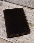 Passport holder – Distressed Leather – Brown - Mishnóc