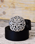 Round Celtic Leather Belt - Mishnóc