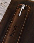 A4 2026 Leather Diary Cover With Page a Day Diary and Pen - Mishnóc