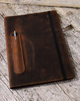 A4 2026 Leather Diary Cover With Page a Day Diary and Pen - Mishnóc