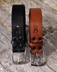 Suit Leather Belt in Black or Brown - Mishnóc