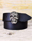 Skull Leather Belt - Mishnóc