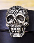 Skull Leather Belt - Mishnóc