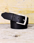 Jeans21 Black Leather Belt - Mishnóc