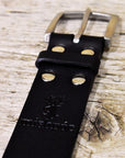 Jeans21 Black Leather Belt - Mishnóc