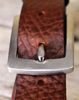 Suited Leather Belt in Black or Brown with Stainless Steel Buckle - Mishnóc