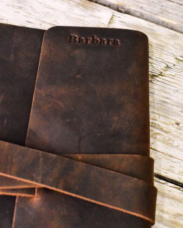 Distressed Leather Sketchbook Cover A5 - Mishnóc