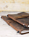 Distressed Leather Sketchbook Cover A5 - Mishnóc