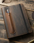A5 2026 Leather Diary Cover With Page a Day Diary and Pen