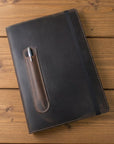 Distressed Leather Journal Cover With Pen -TAN- A4
