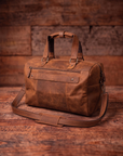 "John" Distressed Leather Overnight Bag