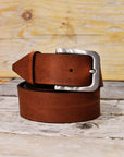 Bull Hide Belts For The Bigger Man Up To 72 inch Waist in Black or Chestnut - Mishnóc