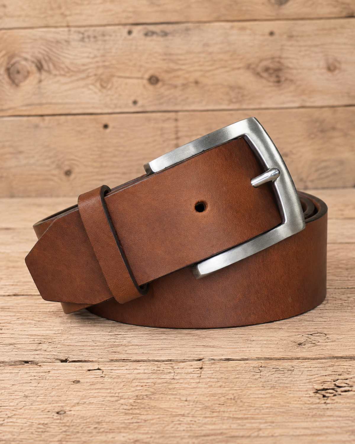 Jeans 21 Chestnut Leather Belt - Mishnóc