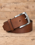Jeans 21 Chestnut Leather Belt - Mishnóc