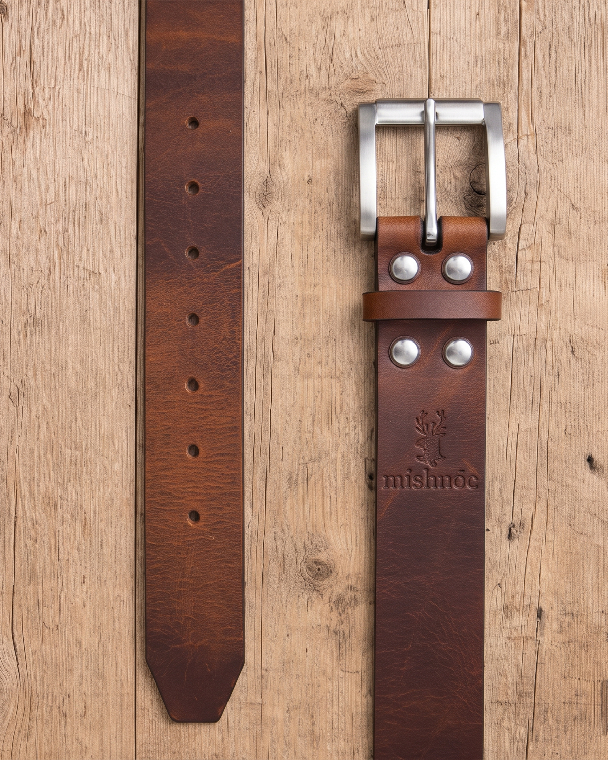 Jeans 24 – Brauner Gürtel aus Bullenleder