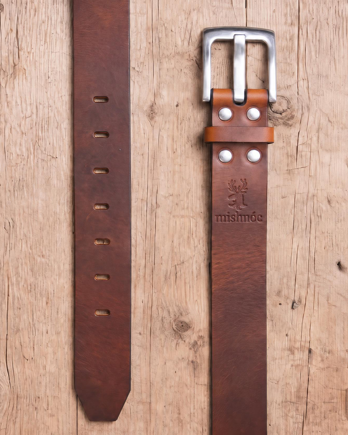 Jeans 25 Bullhide Leather Belt in Two Colours - Mishnóc