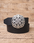 Round Celtic Leather Belt - Mishnóc