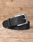 Suited Leather Belt in Black or Brown with Stainless Steel Buckle - Mishnóc