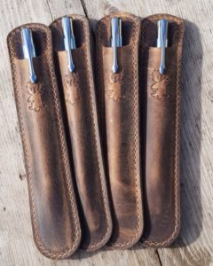 Distressed Leather Pen Case