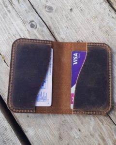 Distressed Leather Card Holder
