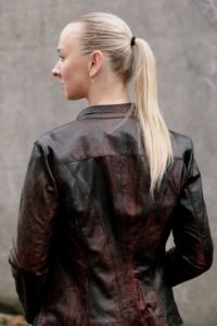 Ladies Leather Biker Jacket