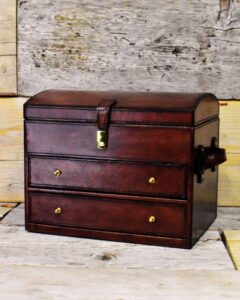 1847 Large Leather Jewellery Box