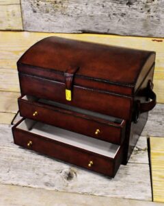 1847 Large Leather Jewellery Box