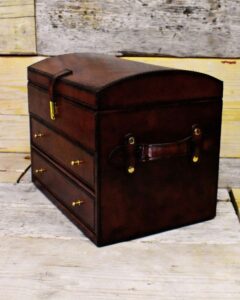 1847 Large Leather Jewellery Box